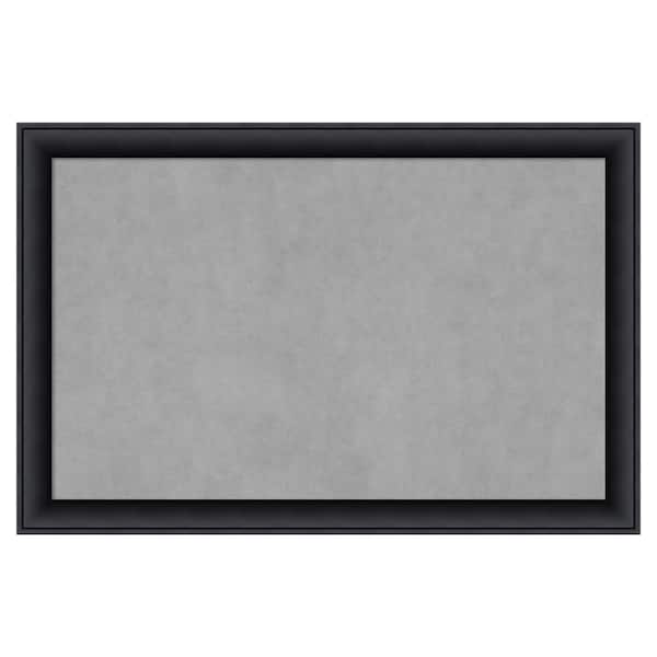 Amanti Art Nero Black 35 in. x 23 in. Framed Magnetic Board