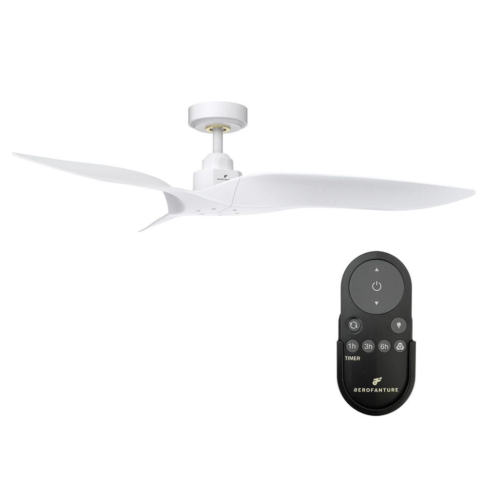 Aerofanture 52 in. Modern Matte White Downrod Ceiling Fan with Remote Control -  Parrot Uncle, AT52-02A-03