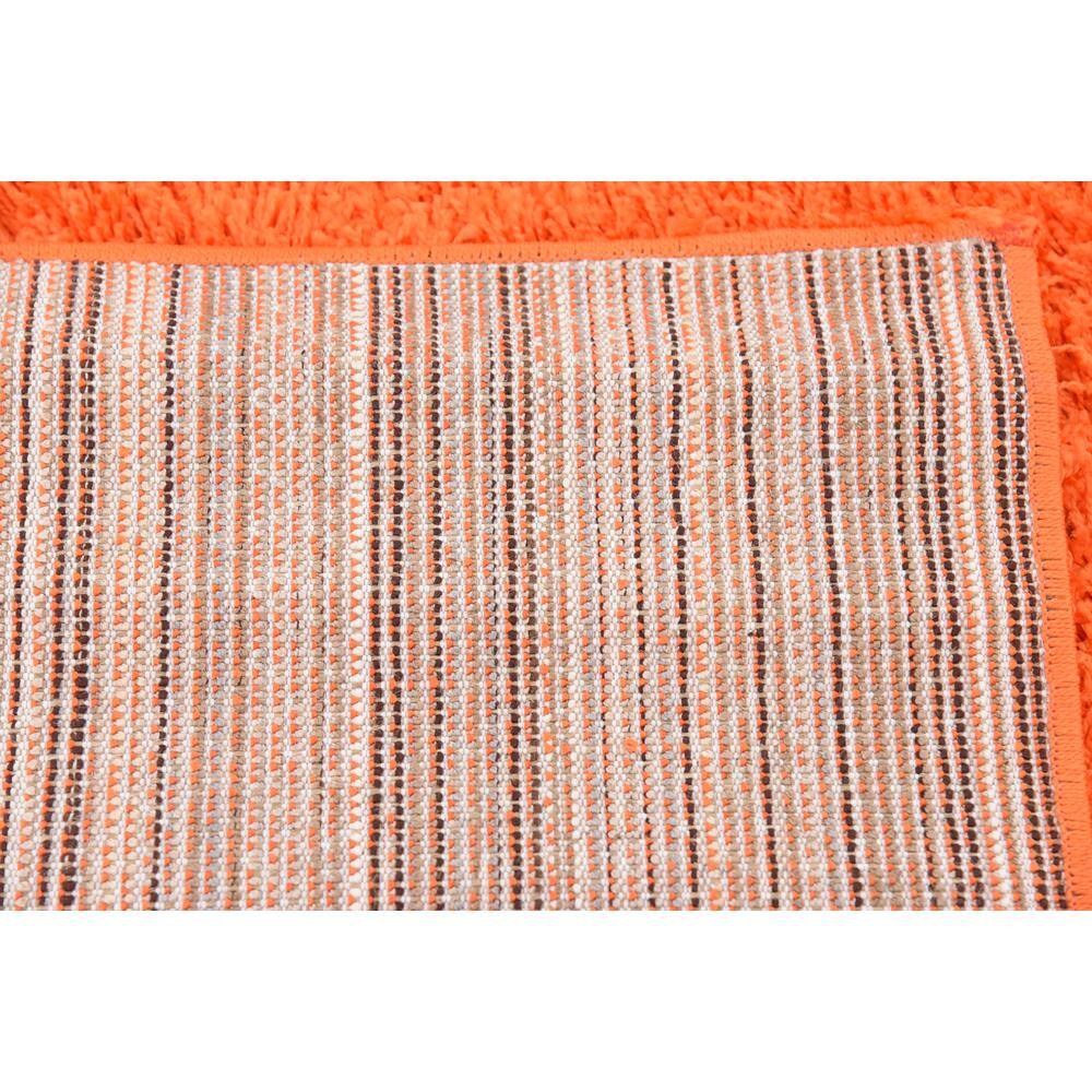Lavish Tiger Orange Solid Shag 5'x8' Easy-Care Rug