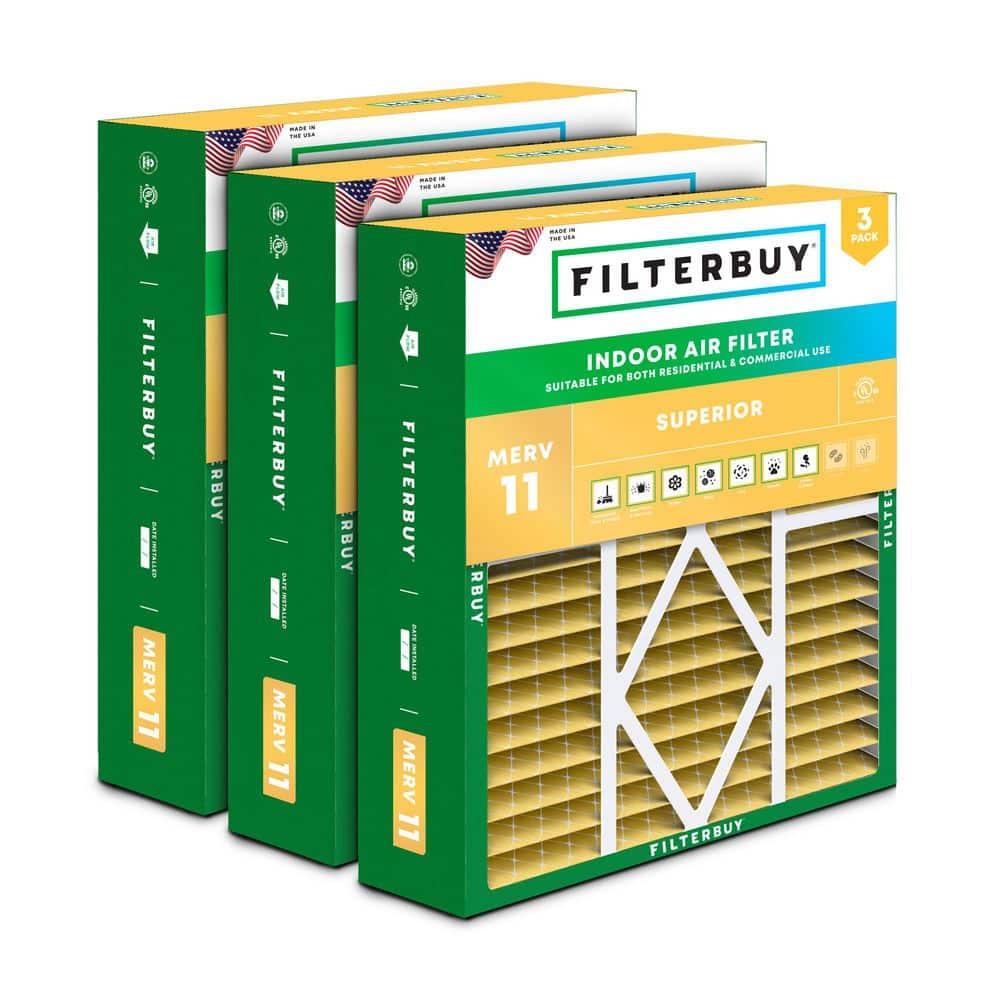 20 in. x 25 in. x 5 in. MERV 11 (FPR 7) Allergen Defense Pleated HVAC AC Furnace Air Filters for Amana and More (3-Pack) price history on PriceWatchPro