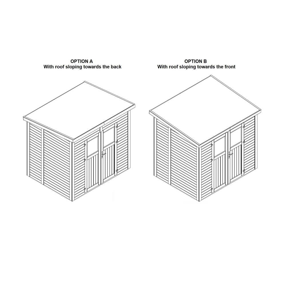 8 ft. x 6 ft. Nordic Spruce Wooden Lean-To Storage Shed with Double Doors