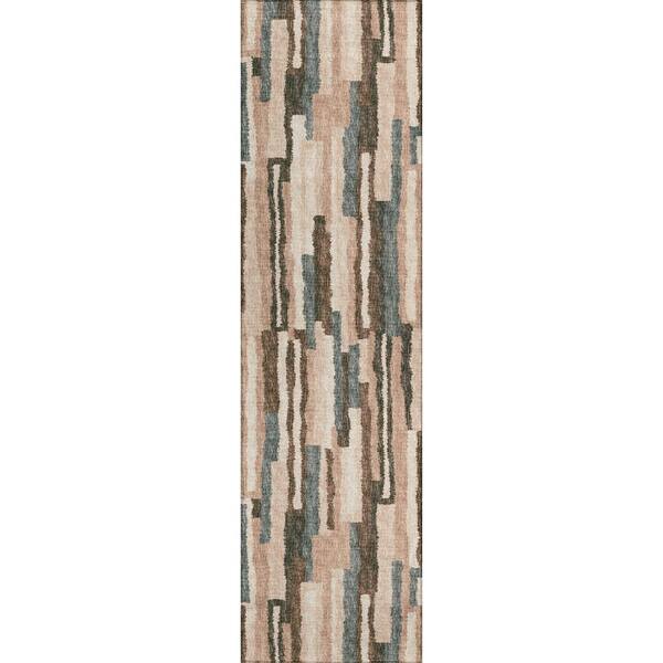 Addison Rugs Evolve Sable 2 ft. 3 in. x 7 ft. 6 in. Striped Runner Rug
