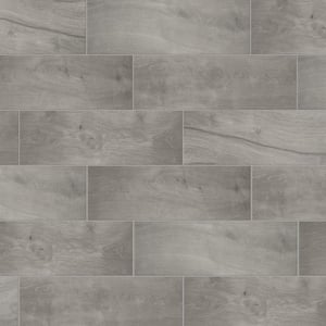Ella Hill Grey 8 in. x 24-1/8 in. Ceramic Floor and Wall Tile (12.33 sq. ft./Case)