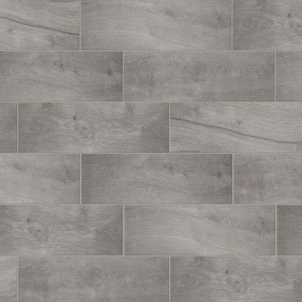 Merola Tile Ella Hill Grey 8 in. x 24-1/8 in. Ceramic Floor and Wall Tile (12.33 sq. ft./Case)