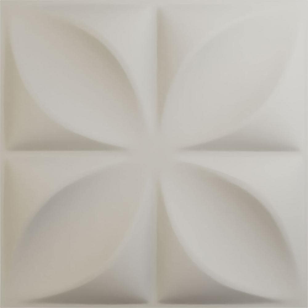 Helene White Textured 3D PVC Wall Panel 11 7/8" x 11 7/8"