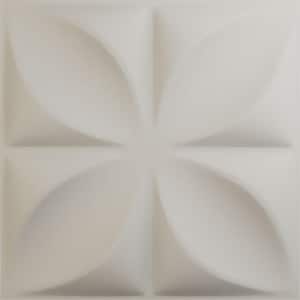 11-7/8"W x 11-7/8"H Helene EnduraWall Decorative 3D Wall Panel, Satin Blossom White (Covers 0.98 Sq.Ft.)