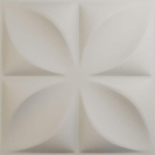 Ekena Millwork 11-7/8"W x 11-7/8"H Helene EnduraWall Decorative 3D Wall Panel, Satin Blossom White (12-Pack for 11.76 Sq.Ft.)