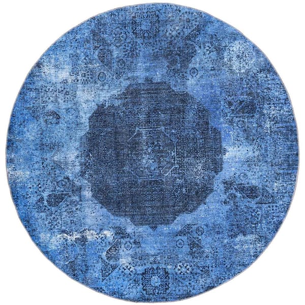 Yara Nayer Overdyed Blue 7 ft. 1 x 7 ft.1 in. Area rug