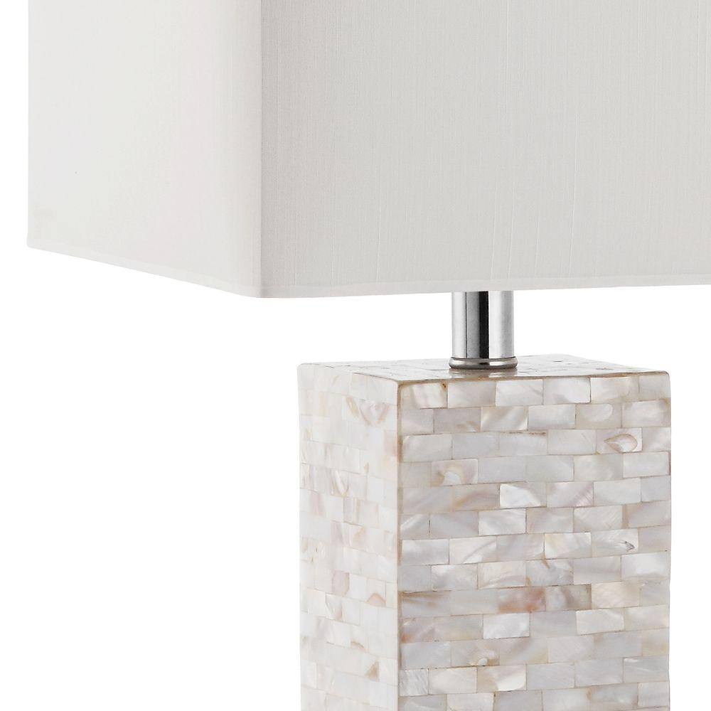 Homer Cream Shell and Acrylic Table Lamp Set of 2