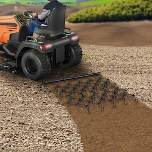 Drag Harrow 4 in. x 4 in. Heavy-Duty Chain Harrow with 69 Teeth ATV UTV Tractor Attachments Field Drag Mat