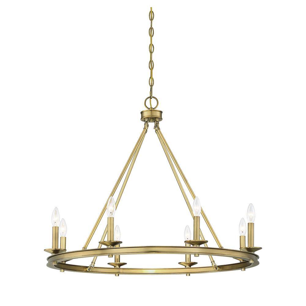 Middleton Warm Brass 8-Light Modern Farmhouse Chandelier
