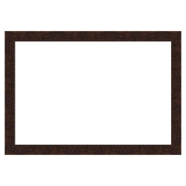 Amanti Art William Mottled Bronze Narrow 40 in. x 28 in. Polystyrene Framed Dry Erase Magnetic Memo Board