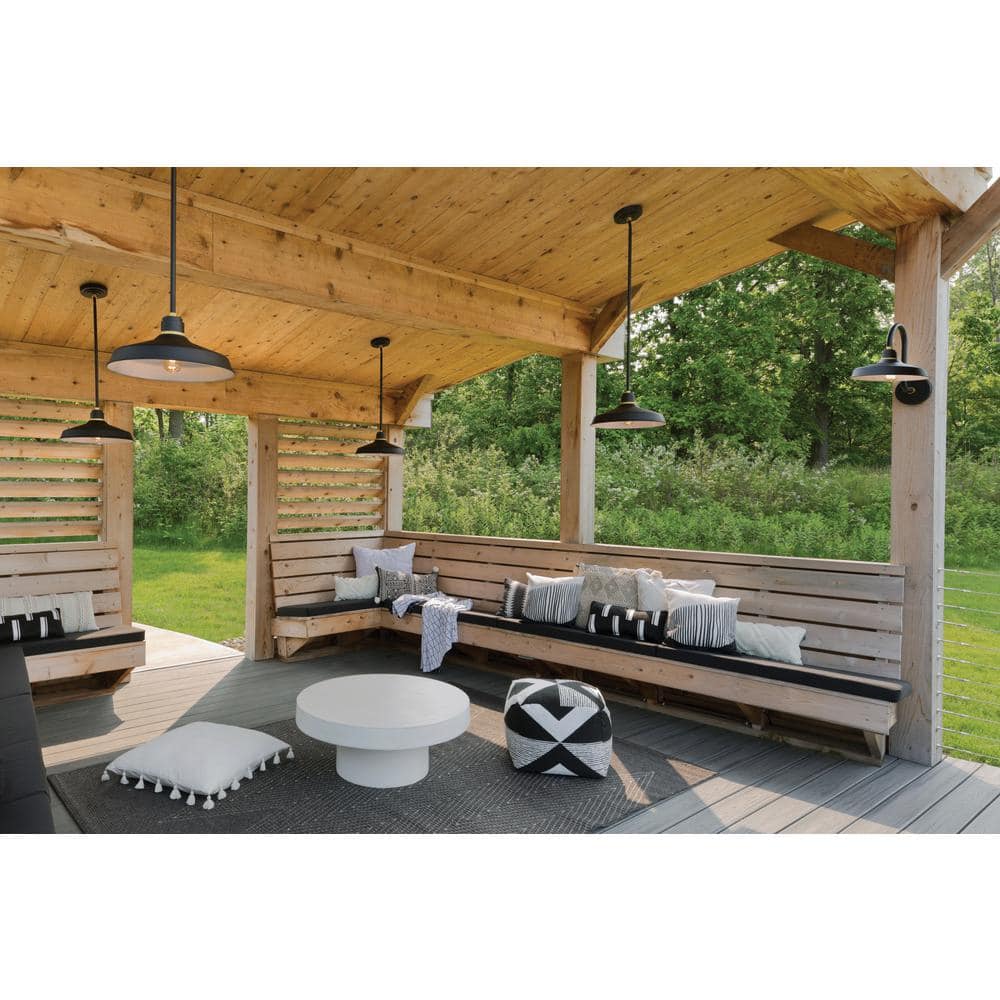 Foundry Small 1-Light Textured Black Tall Gooseneck Outdoor Barn Light Sconce price history on PriceWatchPro