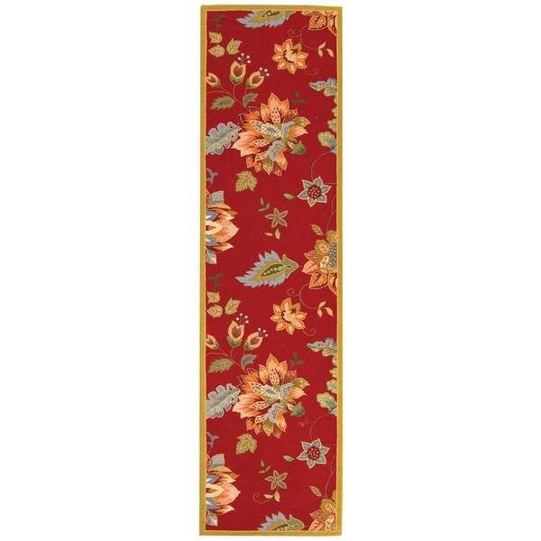 SAFAVIEH Chelsea Red 3 ft. x 8 ft. Floral Runner Rug