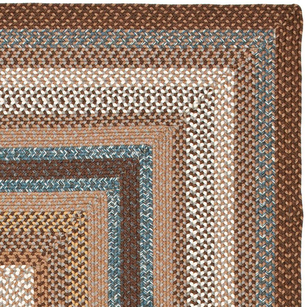 Handwoven Brown and Multicolor Reversible Synthetic Area Rug 5' x 8'