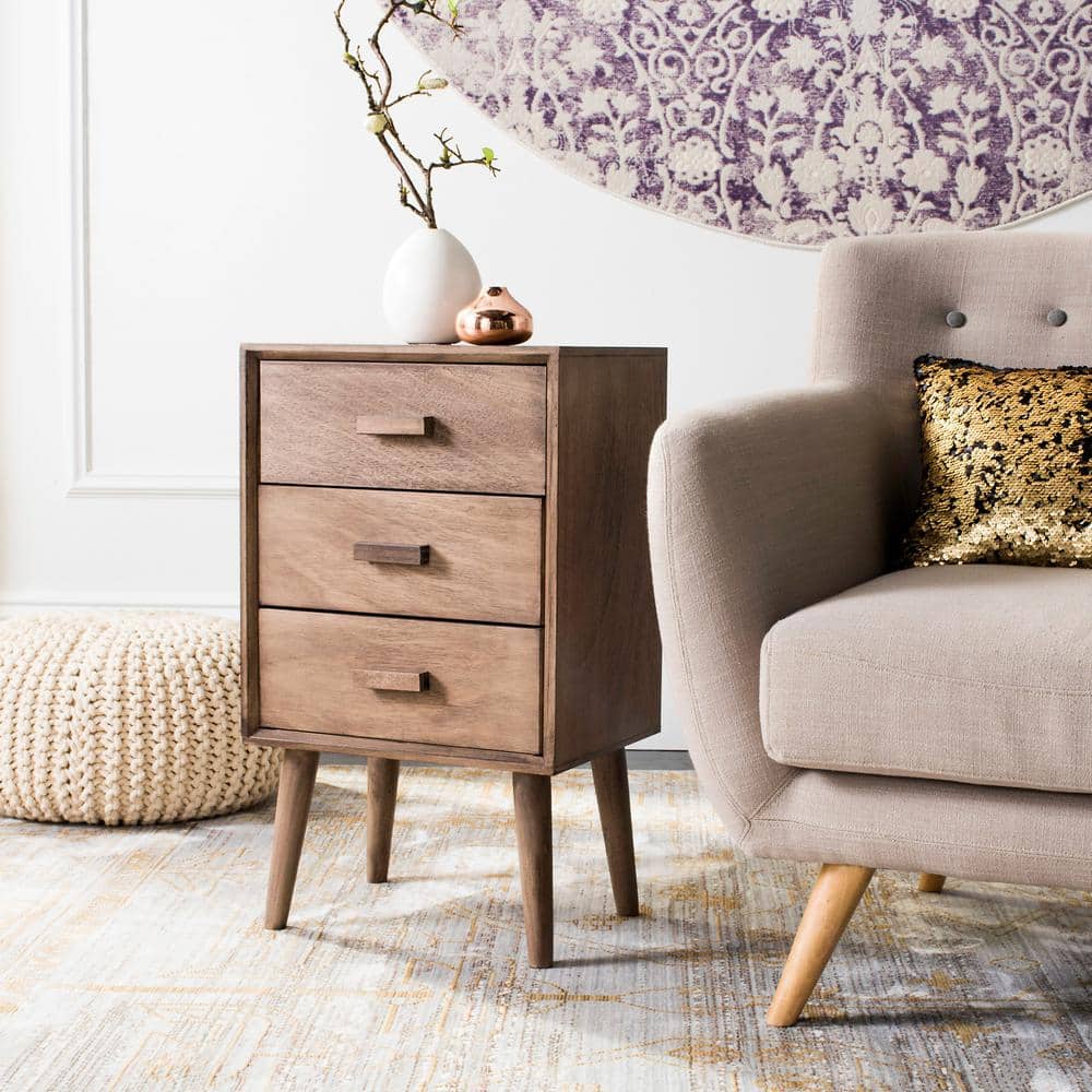 Pomona 27" Desert Brown Pine 3-Drawer Chest
