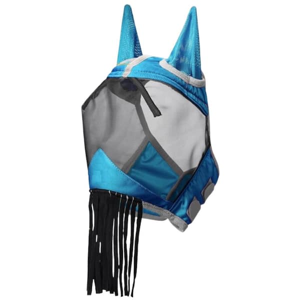 Misopily Horse Fly Mask with Ears and Nose Fringe Fly