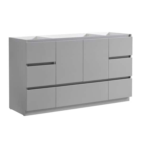 Fresca Lazzaro 60 in. Modern Bath Vanity Cabinet Only in Gray