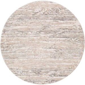 Aldina Brown 7 ft. 10 in. Round Abstract Area Rug