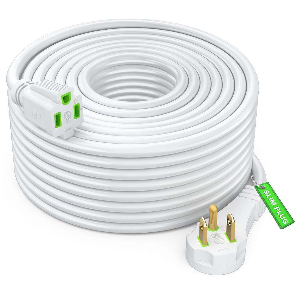 50 ft. 14 / 3 Medium / Heavy Duty Indoor Extension Cord with Angled Plug, 15 Amps, White price history on PriceWatchPro