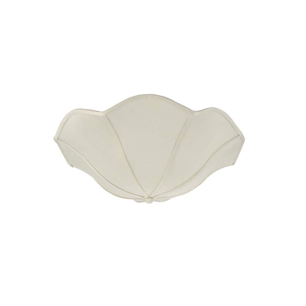 13'' Off-White Faux Linen Bowl Lamp Shade