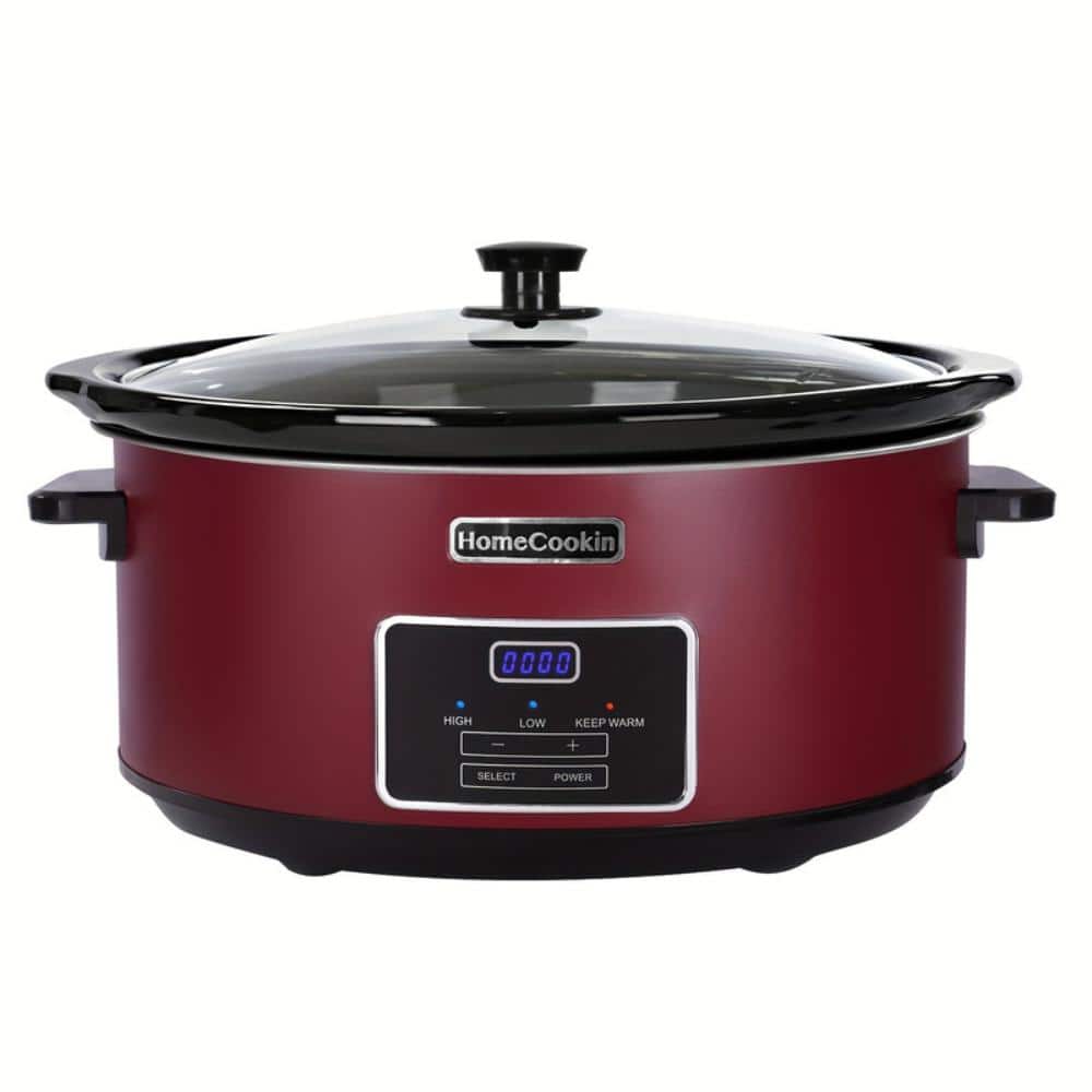 8 QT Red Large Capacity Programmable Slow Cooker with Non-Stick Ceramic Pot, Dishwasher Safe price history on PriceWatchPro