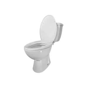 Rear Outlet P-trap 2-piece 1.28 GPF Dual Flush Elongated Toilet in White, Seat Included