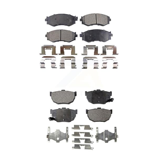 TEC Front Rear Ceramic Brake Pads Kit For 1990-1992 Nissan Stanza Disc rear brakes KTC-100325