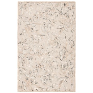 Trace Beige/Gray 4 ft. x 6 ft. Floral Area Rug
