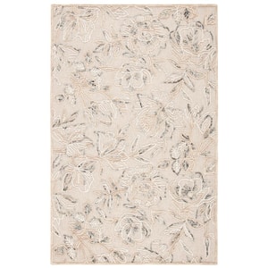 Trace Beige/Gray 8 ft. x 10 ft. Floral Area Rug