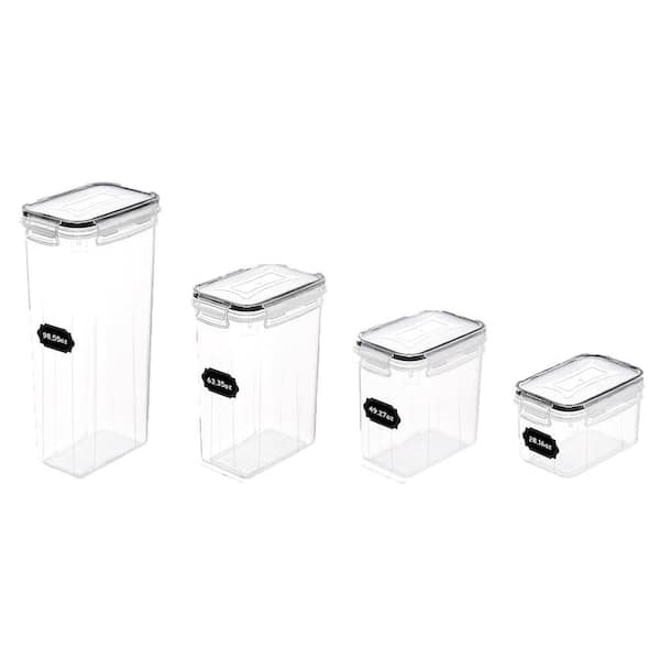 Airtight Food Storage Container Set 24 PCS Leak-proof BPA Free Plastic Clear Kitchen Pantry Organizer with Labels Marker