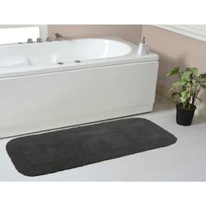 Radiant Collection 21 in. x 54 in. Gray Cotton Bath Rug