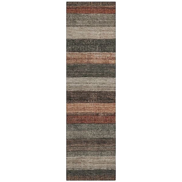 Chantille Machine Washable Indoor/Outdoor Abstract ACN1865 Paprika 2 ft. 3 in. x 7 ft. 6 in. Runner Rug