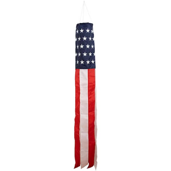 60 in. Patriotic Stars and Stripes Outdoor Windsock
