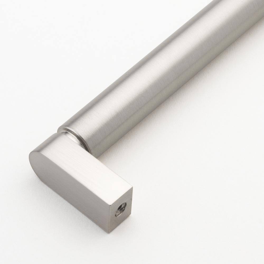 Brushed Nickel Smooth Bar Pull with Mounting Hardware