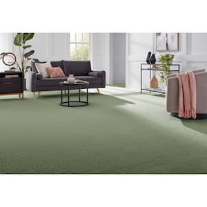 Allison Cove Leprechaun Green 39 oz. Triexta Pattern Installed Carpet