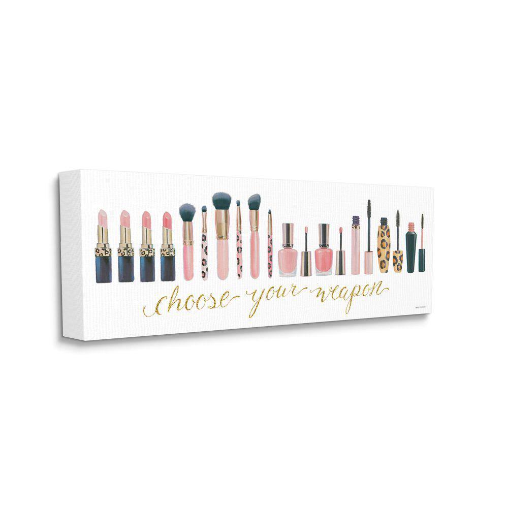 Choose Your Weapon Phrase Cosmetics Word Artby Marco Fabiano Unframed Typography Canvas Wall Art Print 20 in. x 48 in. price history on PriceWatchPro