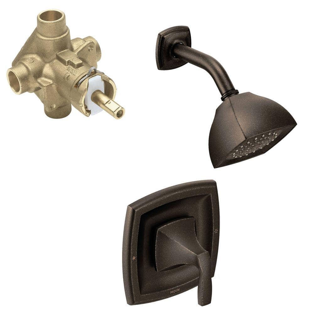 MOEN Voss Single-Handle 1-Spray Posi-Temp Shower Faucet in Oil Rubbed Bronze (Valve Included) -  T2692ORB-2520