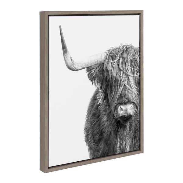 "Black and White Farm Animal" by Amy Peterson, 1-Piece Framed Canvas Animals Art Print, 18 in. x 24 in.