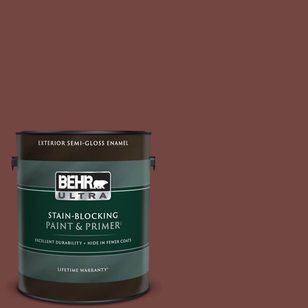 BEHR ULTRA 1 gal. S1307 Cherry Cola SemiGloss Enamel