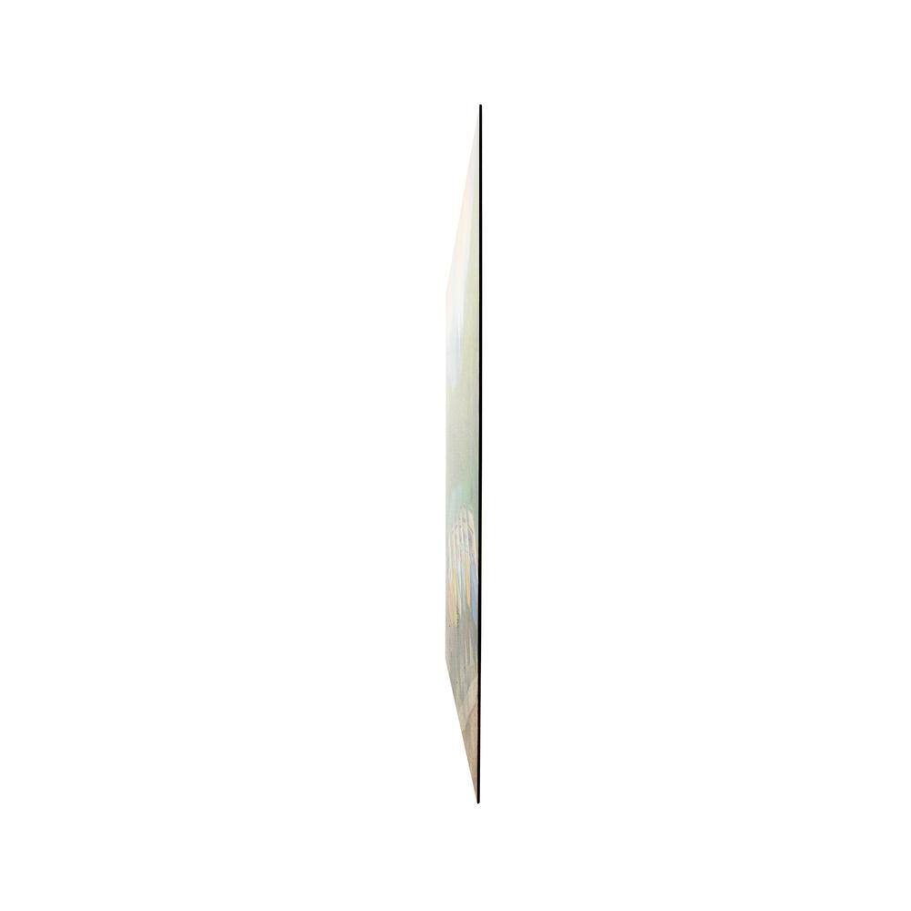 Vibrant Lakeside Boats Tempered Glass Landscape Wall Art