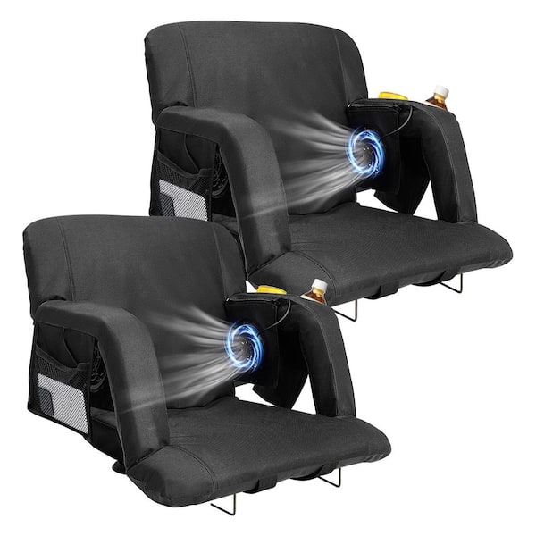BOZTIY 23 in. W Stadium Seat with 2-Fans and 3-Cooling Speed