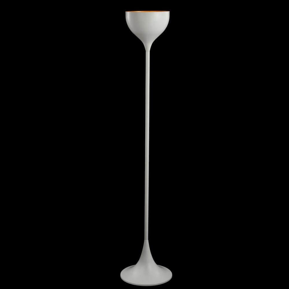 Joyce 69.5" White Metal LED Arc Floor Lamp
