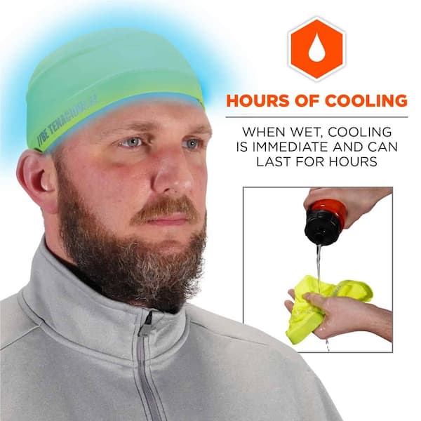 Ergodyne Chill-Its Lime Cooling Skull Cap 6632 - The Home Depot