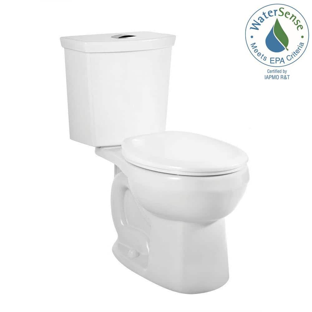White Vitreous China Dual Flush Round Two-Piece Toilet