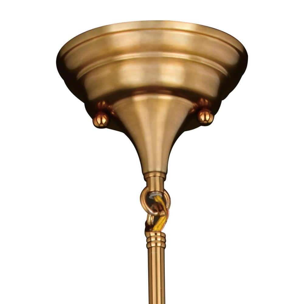 Huntley 12" Natural Brass Pendant with White Milk Glass
