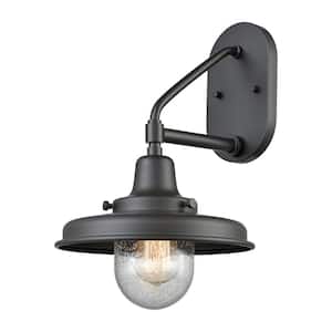 Sloan Oil Rubbed Bronze Outdoor Hardwired Wall Sconce with No Bulbs Included