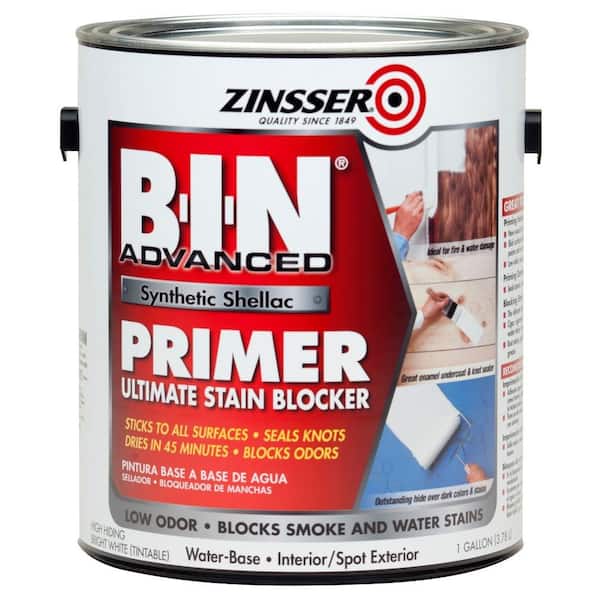 Zinsser B-I-N Advanced 1 gal. White Synthetic Shellac Interior/Spot Exterior Primer and Sealer (2-Pack)