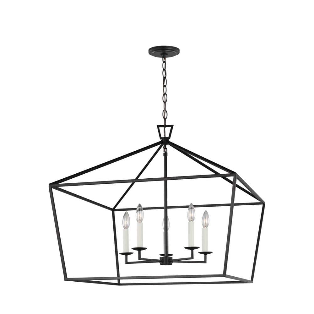 Dianna Midnight Black 5-Light Wide Indoor/Outdoor Pendant