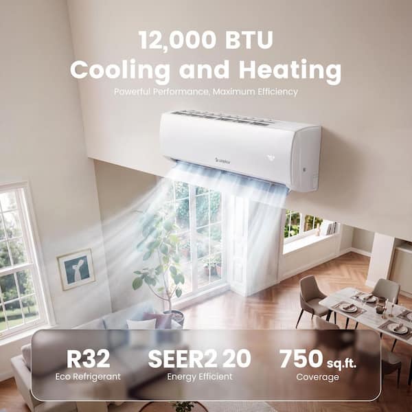 20 SEER2 1-Zone 12,000 BTU 230V Ductless Mini Split Air Conditioner with Heat Pump Cools Up to 750 sq. ft.